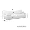 SOFFA SOPHIE - vit/svart, Modern, trä/textil (226/74/89cm) - Bessagi Home