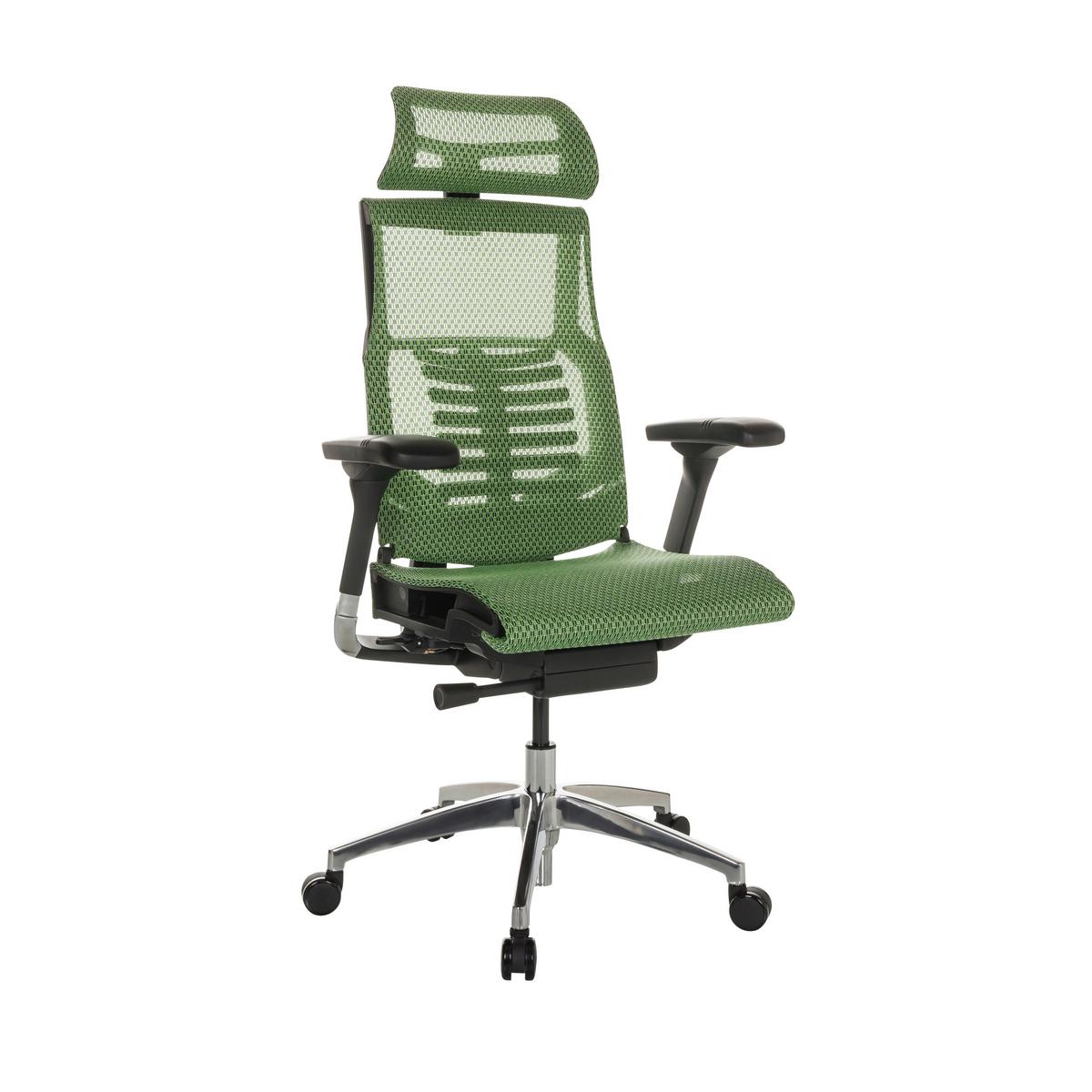 Pisarniški Stol Dynafit Ii, Zelena - srebrne barve/zelena, Basics, kovina/umetna masa (67/119-135/60cm) - MID.YOU