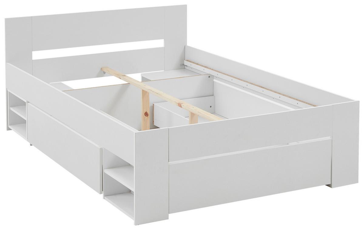 Bett Azurro 2-140 Weiß - Weiß, MODERN, Holzwerkstoff (140/200cm) - Mömax