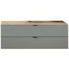TV-Element Memphis Grün/Eiche Artisan - Schwarz/Eiche Artisan, MODERN, Holzwerkstoff/Metall (140/51/44cm) - Premium Living