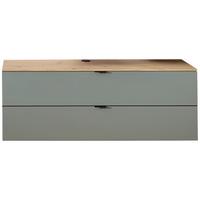 TV-Element Memphis Grün/Eiche Artisan - Schwarz/Eiche Artisan, MODERN, Holzwerkstoff/Metall (140/51/44cm) - Premium Living