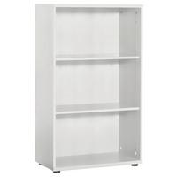 Aktenregal "Serie 200", weiß/eichefarben - Schwarz/Weiß, Basics, Holzwerkstoff/Kunststoff (65,1/110,9/34,5cm) - MID.YOU