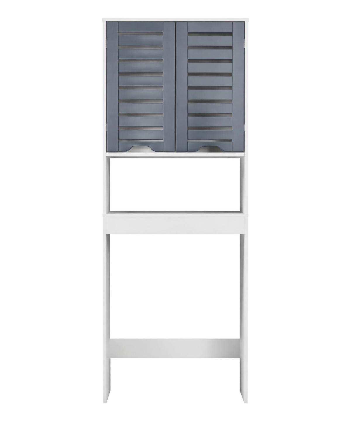 Waschmaschinenschrank Flonali - Weiss/Anthrazit, Trend, Holzwerkstoff (63/179/23cm) - MID.YOU