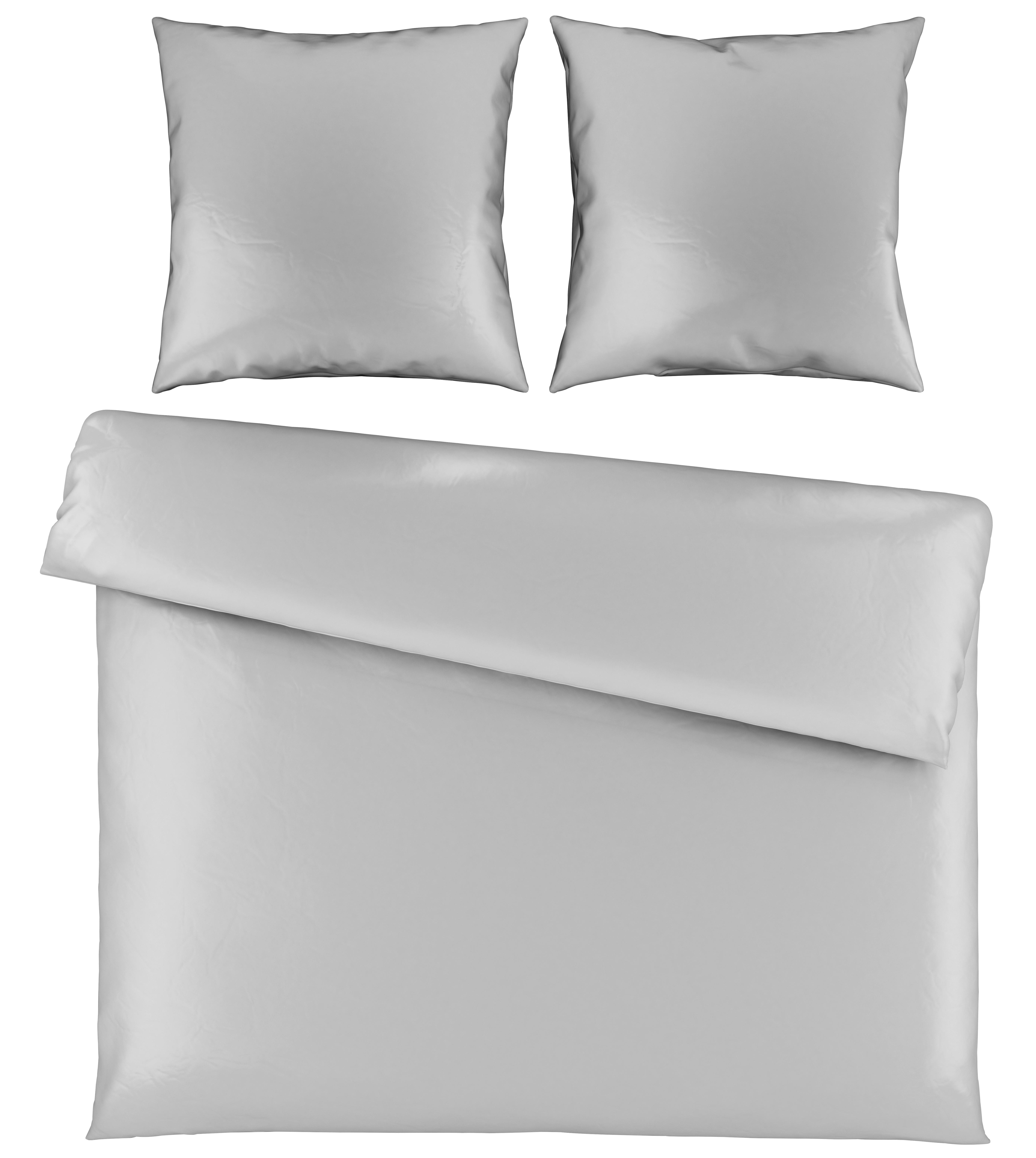 Bettwäsche Alex Uni XXL ca. 200x220cm - Platinfarben, MODERN, Textil (200/220cm) - Premium Living