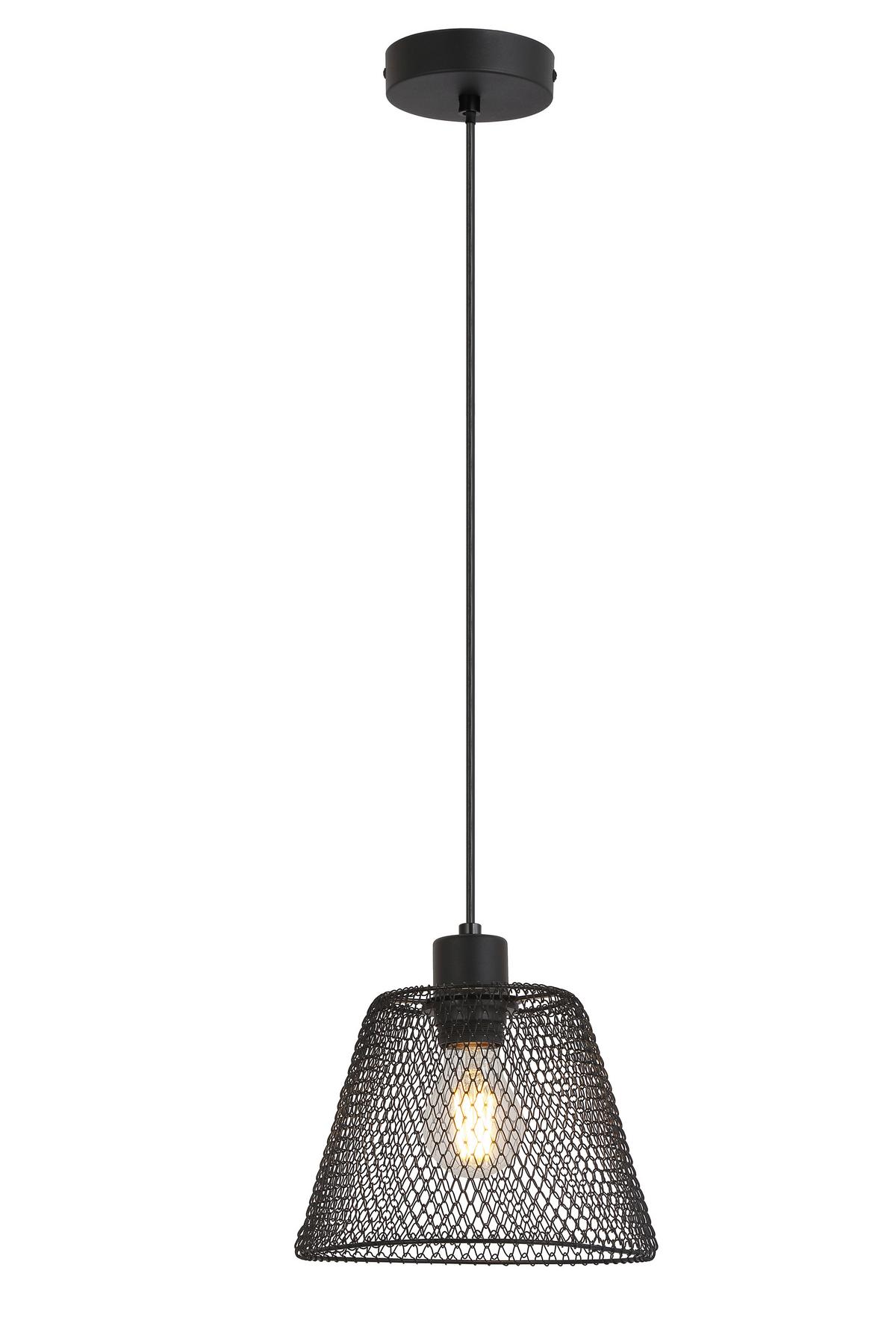 Lampă suspendată YLVIE - negru, Modern, plastic/metal (20/120cm) - Based