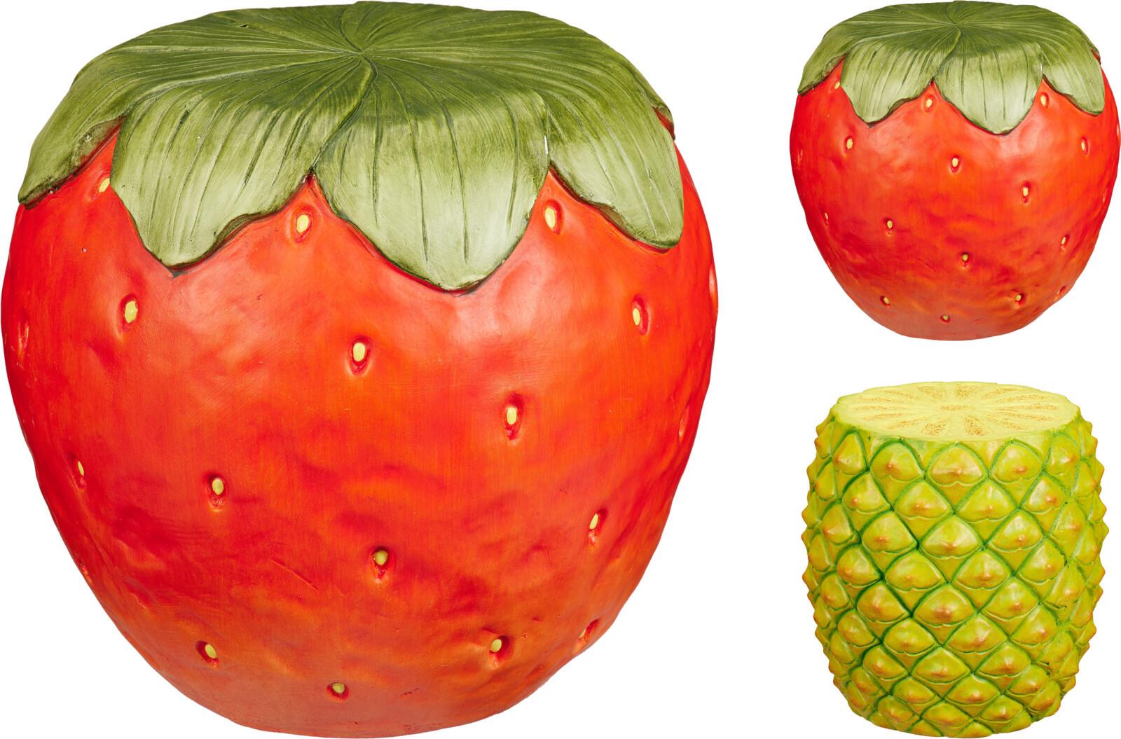 Ülőke Fruit - sárga/piros, műanyag (31/31/31cm)