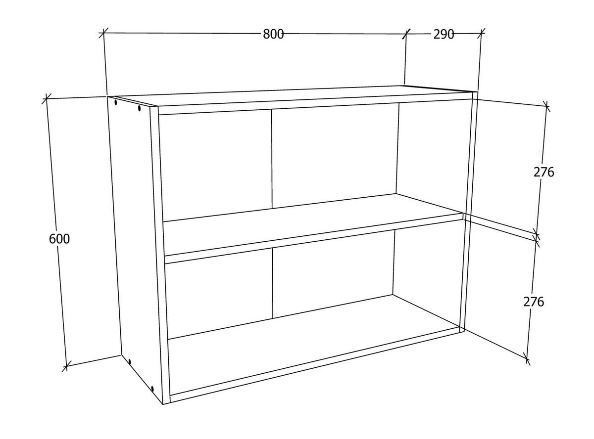 Kuhinjska Zgornja Omarica Esilo, Siva, Bela - bela/barve aluminija, Konvencionalno, kovina/steklo (80/60/31cm) - MID.YOU