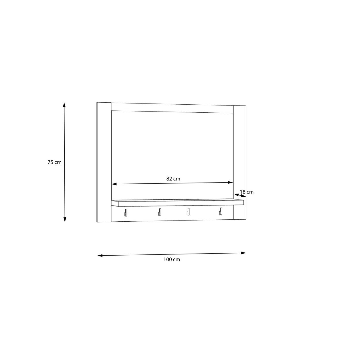 Oglindă Montreal - culoare coconar, Modern, material pe bază de lemn (100,4/75/20,4cm) - Premium Living