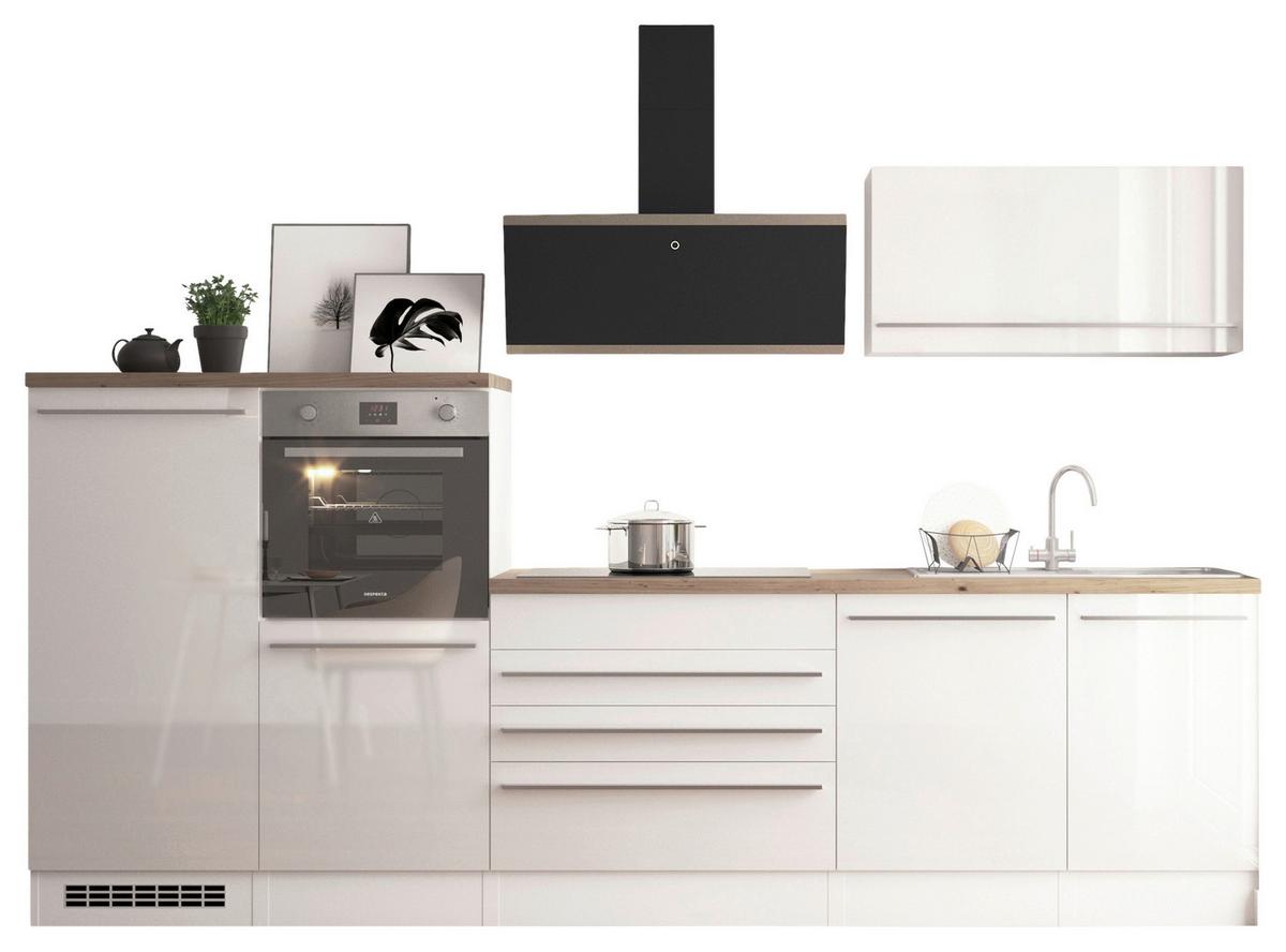 Kuhinjski Blok Z Aparati Gabriel, 320cm - barve nerjavečega jekla/bela, Design, umetna masa/leseni material (320cm) - Respekta