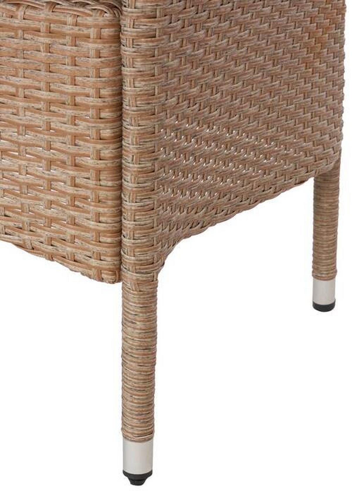 Vrtna Garnitura Porto Rio, Svetlo Rjava, Siva, 7-Delno - svetlo rjava/siva, Moderno, kovina/umetna masa (60/150/88/75cm) - Modern Living