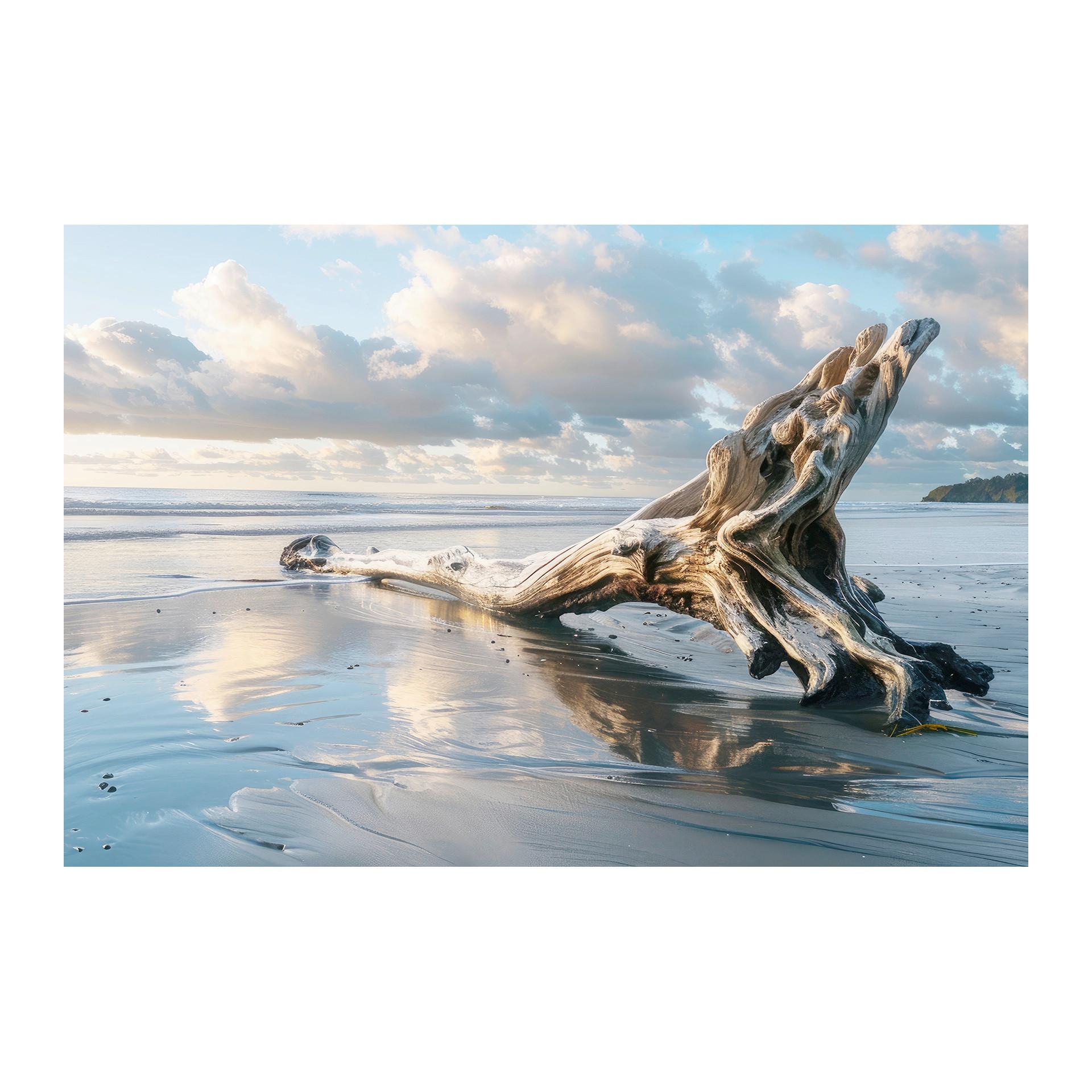 Leinwandbild Driftwood Multicolor ca. 85x113cm - Multicolor, Basics, Holz/Textil (85/113cm)