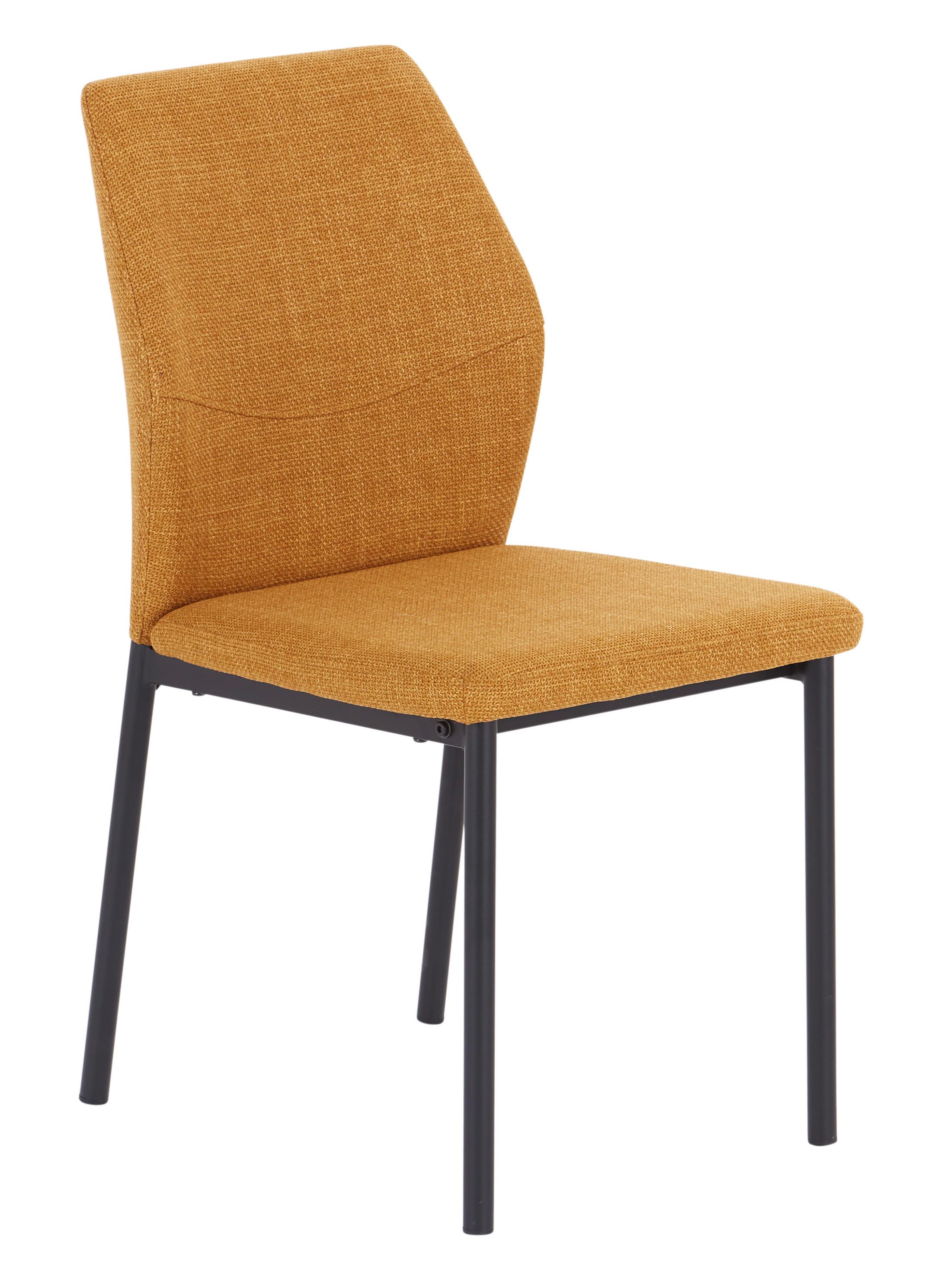 Stol Augusta, Rumena - črna/barve karija, Konvencionalno, kovina/tekstil (56/84/45cm) - Mömax