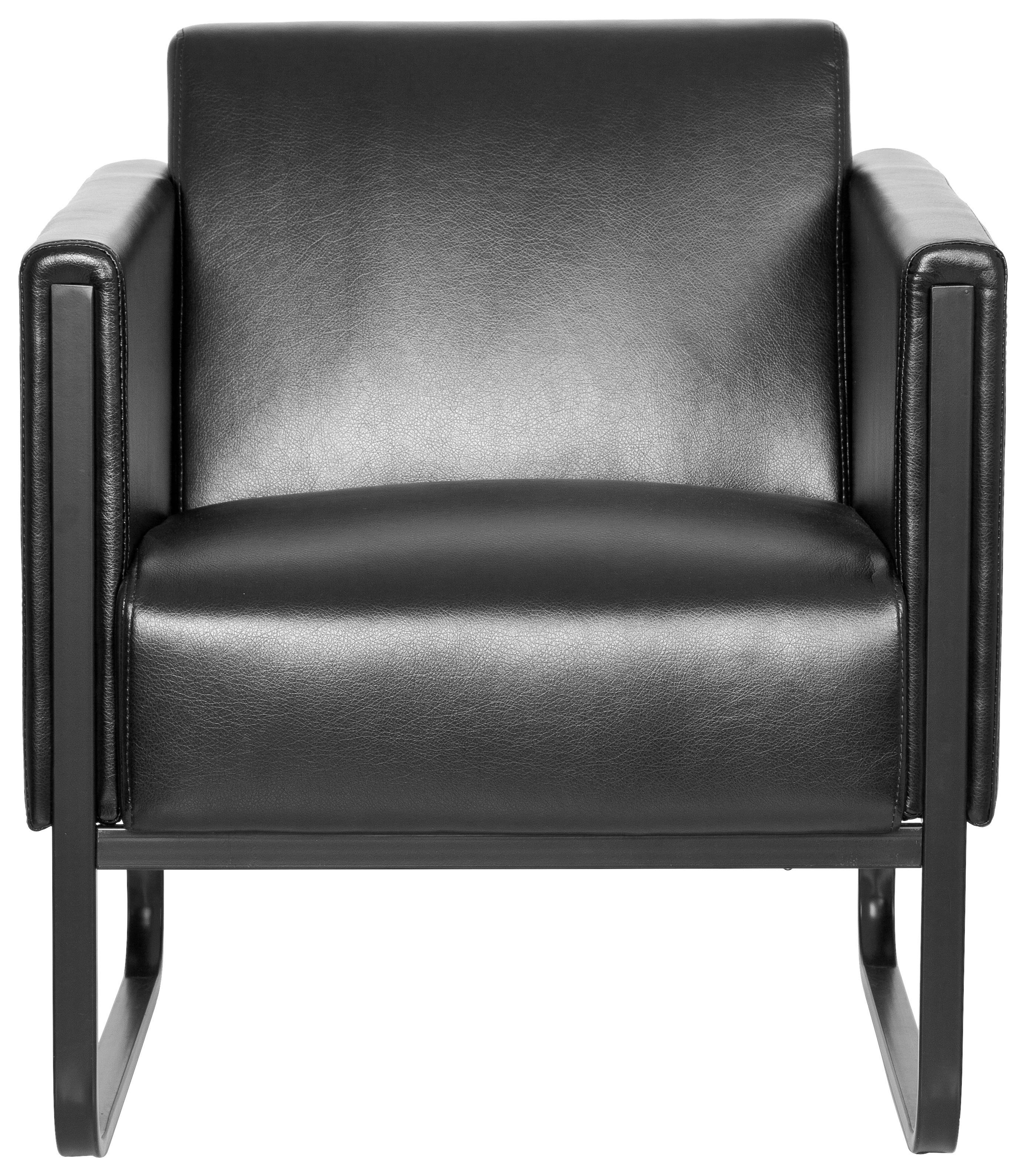 Fotelj Bali Black, Črna - črna, Moderno, kovina/tekstil (67/78/71cm) - MID.YOU