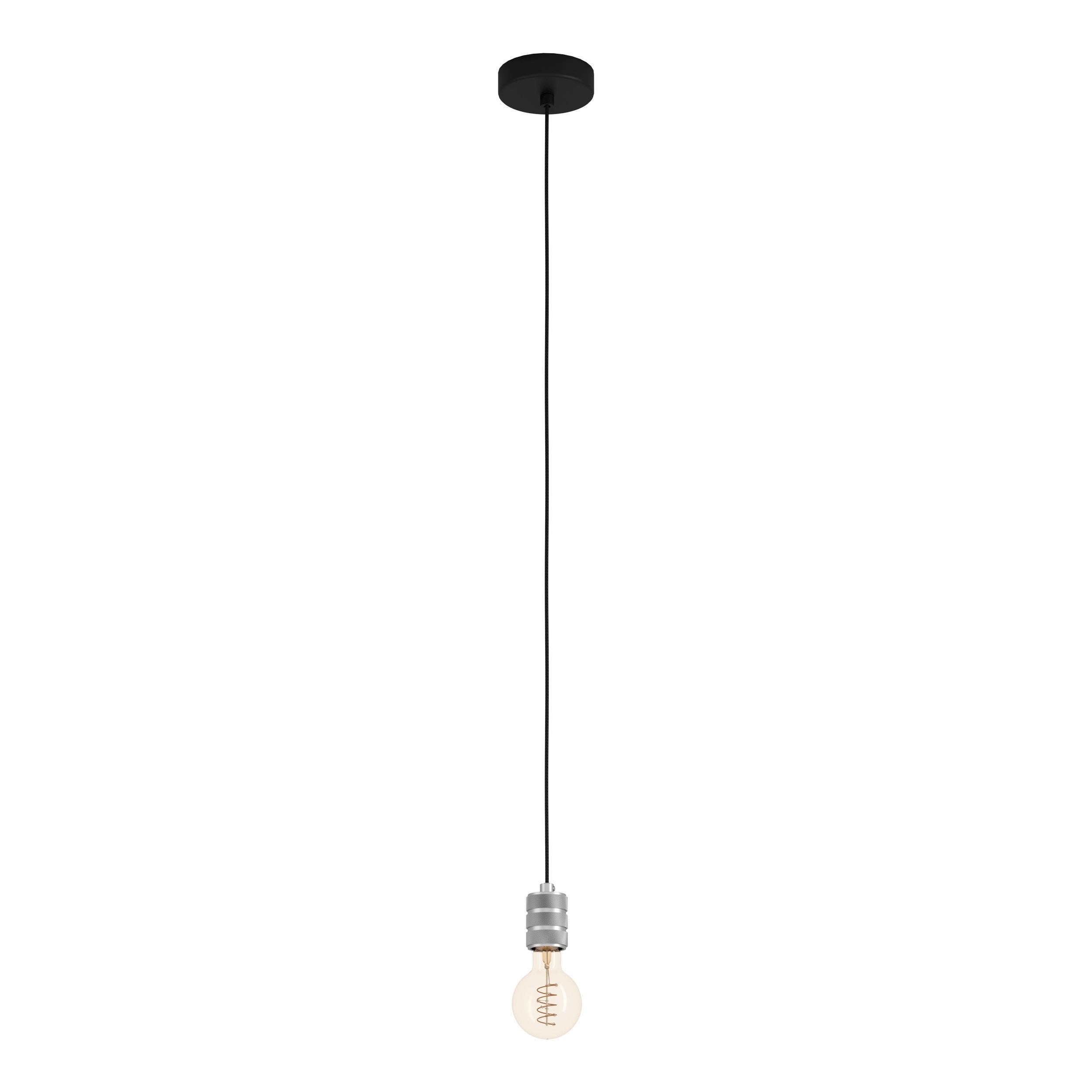 Hängeleuchte 43802*yorth - Silberfarben/Schwarz, Basics, Metall (5/150cm) - Eglo
