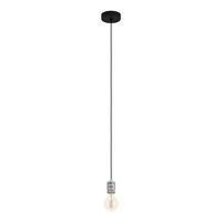 Hängeleuchte 43802*yorth - Silberfarben/Schwarz, Basics, Metall (5/150cm) - Eglo