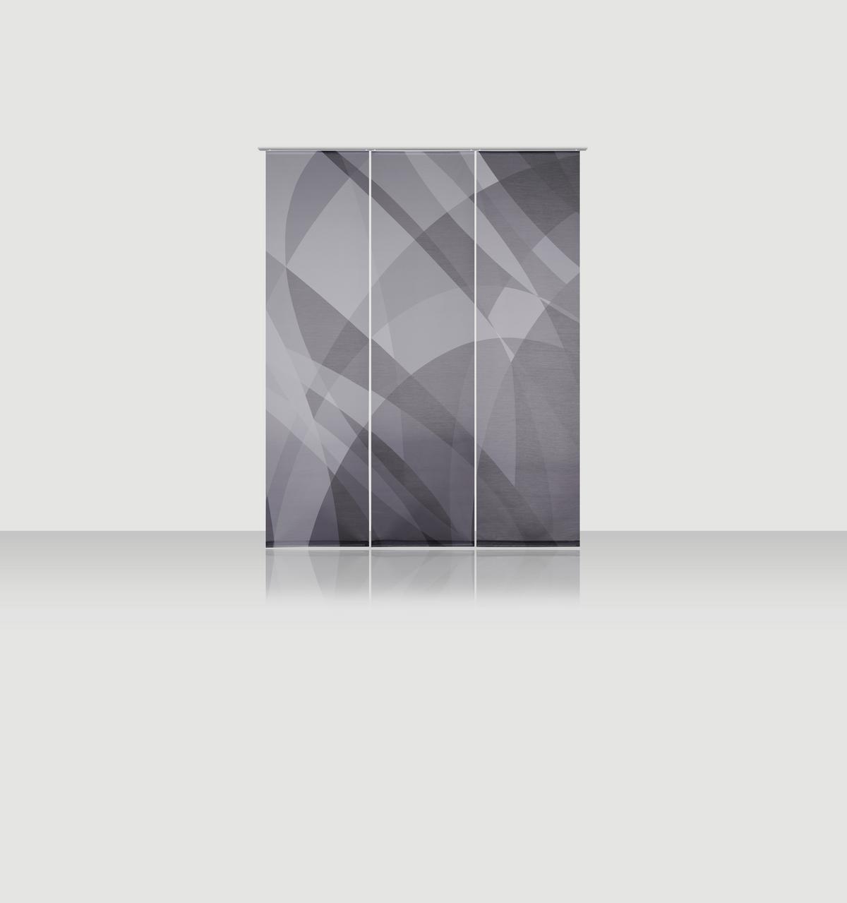 ZASŁONA PANELOWA KALEIDO - antracytowy/kolor srebrny, Design, tkanina (60/245cm) - Novel