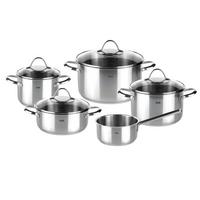 ZESTAW GARNKÓW 00211405000 FISSLER - kolor srebrny/przejrzysty, Basics, metal/szkło - Fissler