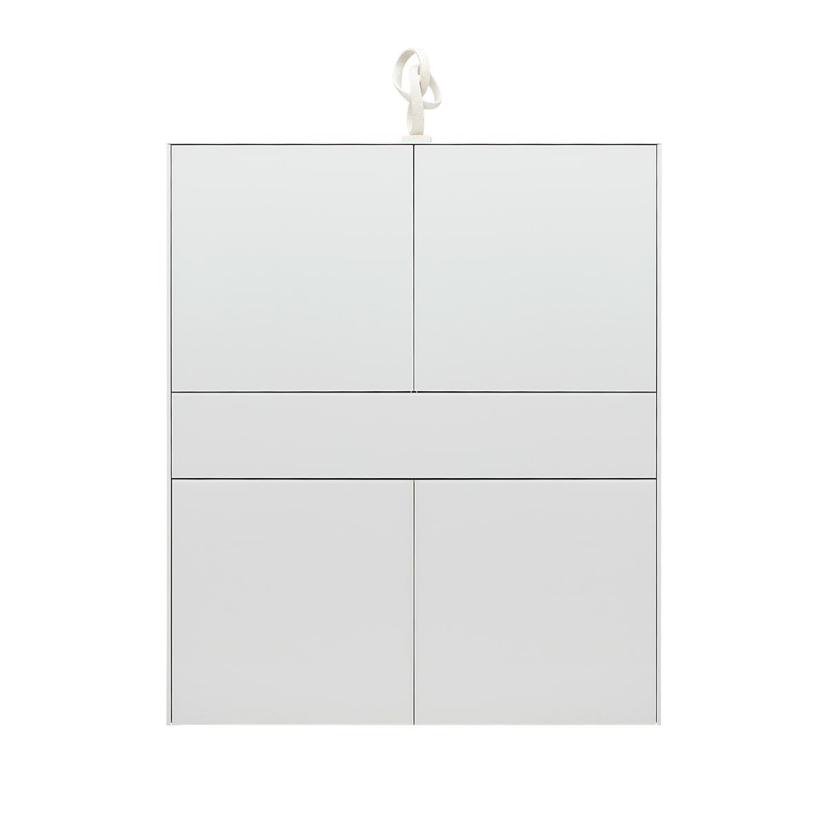 Komoda Silverstone - siva/crna, Moderno, staklo/drvni materijal (121/145/42cm) - Premium Living