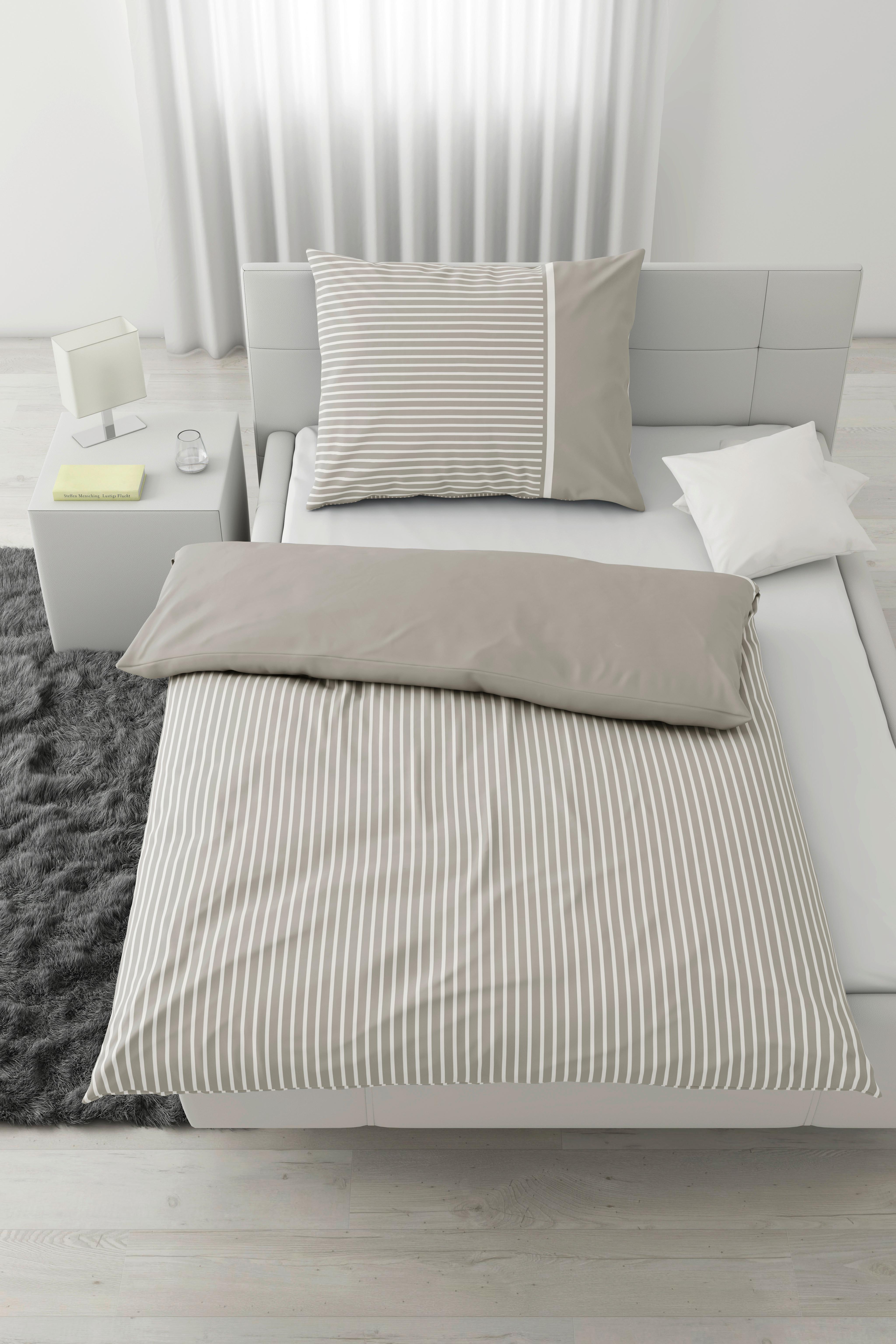 Lenjerie de pat Johannes cca. 140x200/50x70 cm - maro deschis, Konventionell, textil (140/200cm) - Mömax