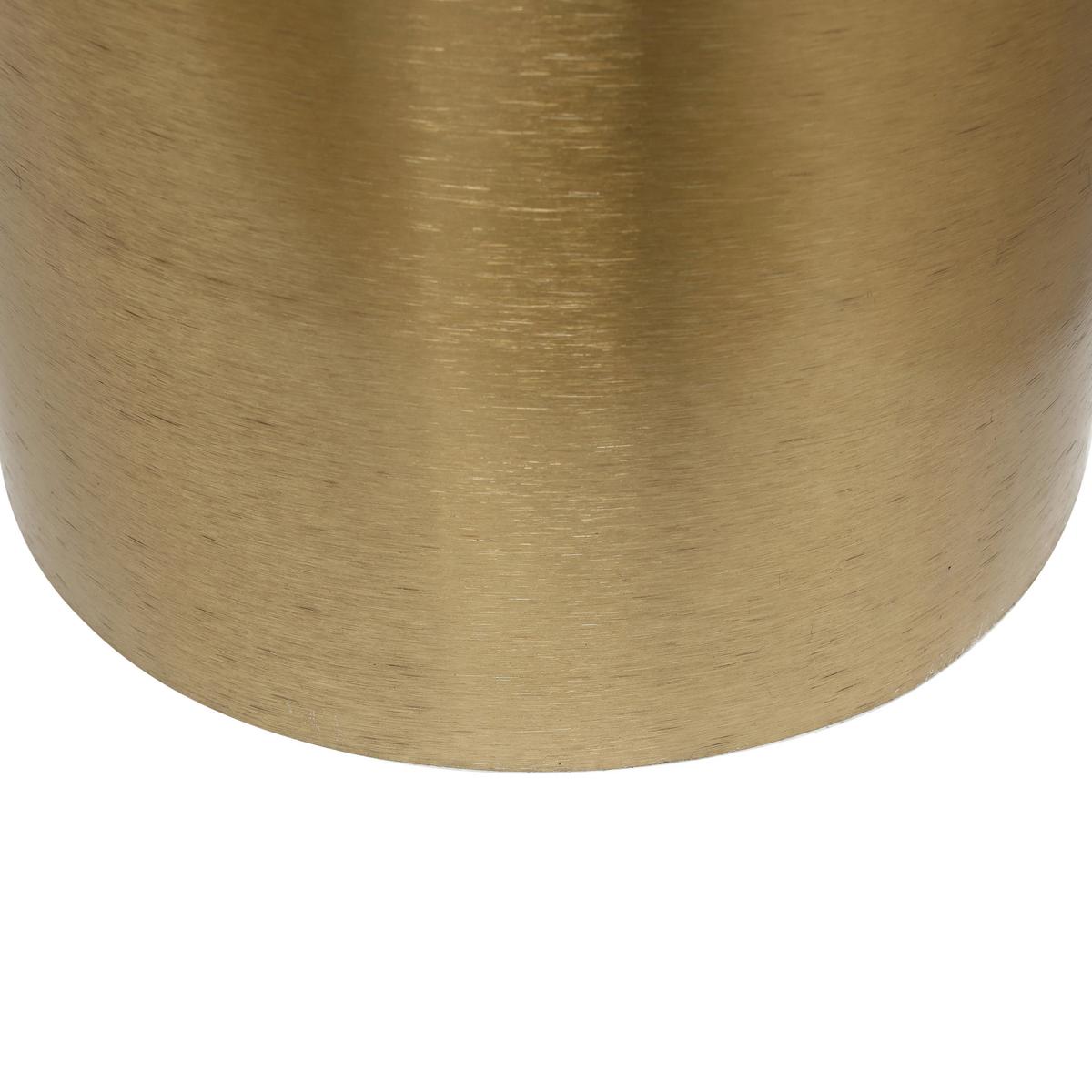 BEISTELLTISCH ART DECO 2325 - Schlammfarben/Goldfarben, Design, Metall (51/50cm) - Kayoom