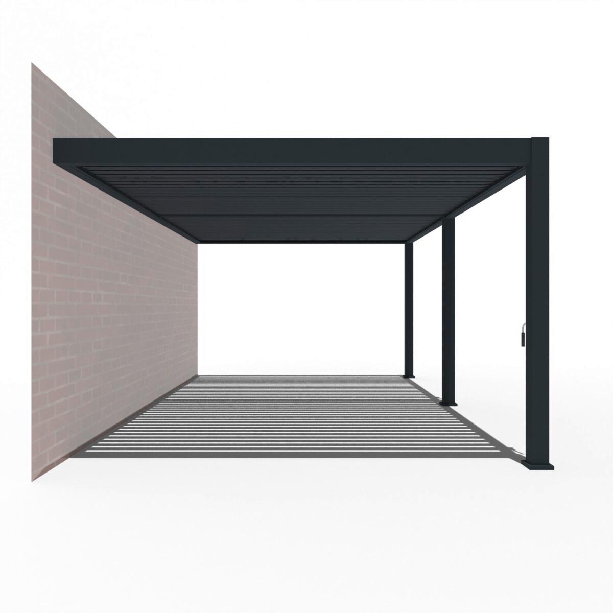 Pavillon Deluxe Plus ca. 400x255x600 cm Anthrazit - Anthrazit, Basics, Metall (600/255/400cm) - Gardenson