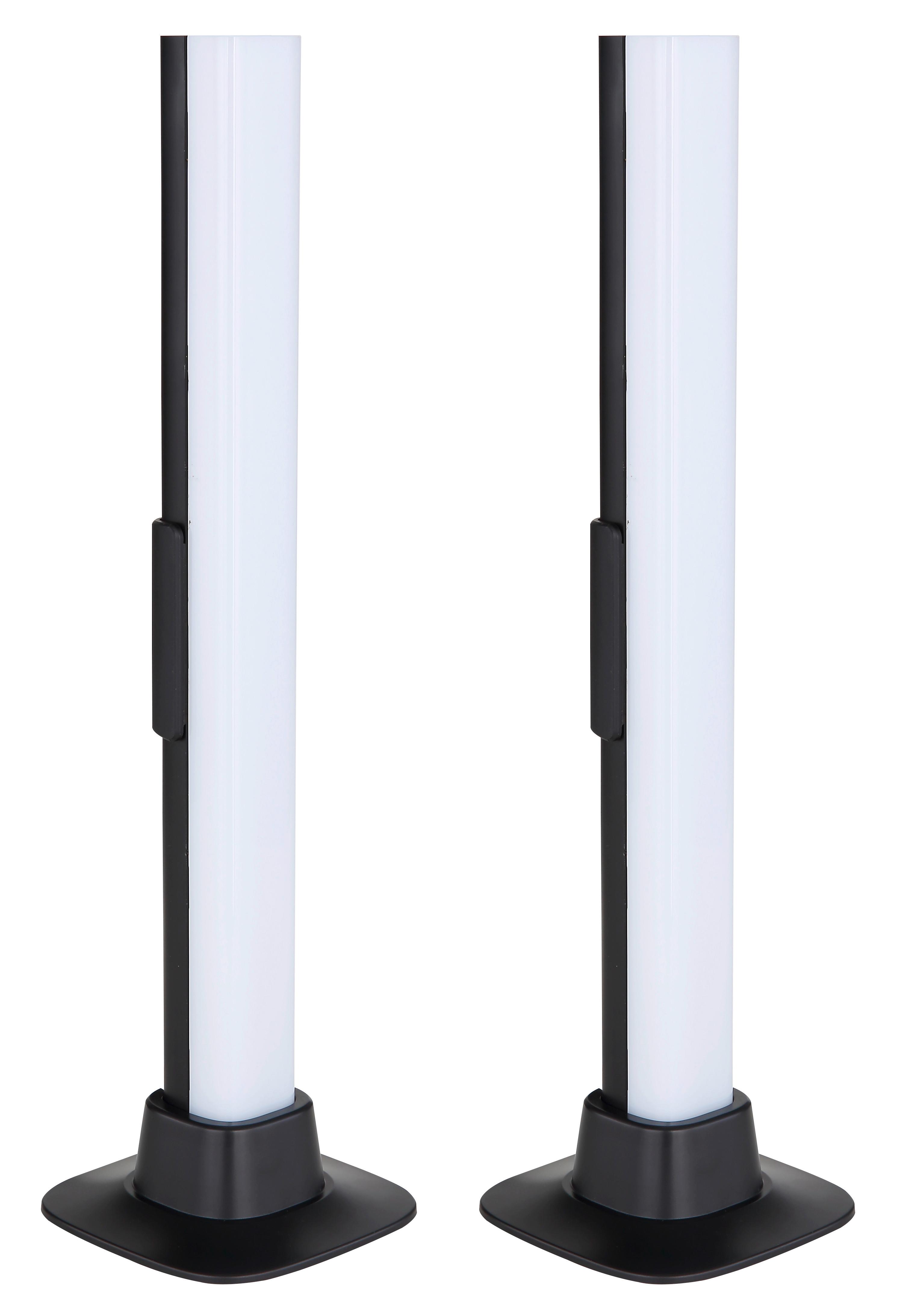 Namizna Led-svetilka 25895sh Polliver - črna/opal, Design, umetna masa (3/3/32,5cm) - Globo