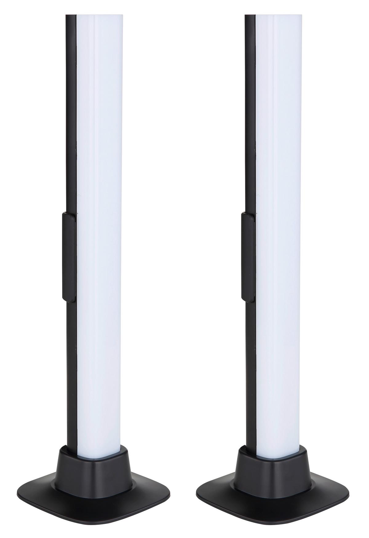 Namizna Led-svetilka 25895sh Polliver - črna/opal, Design, umetna masa (3/3/32,5cm) - Globo