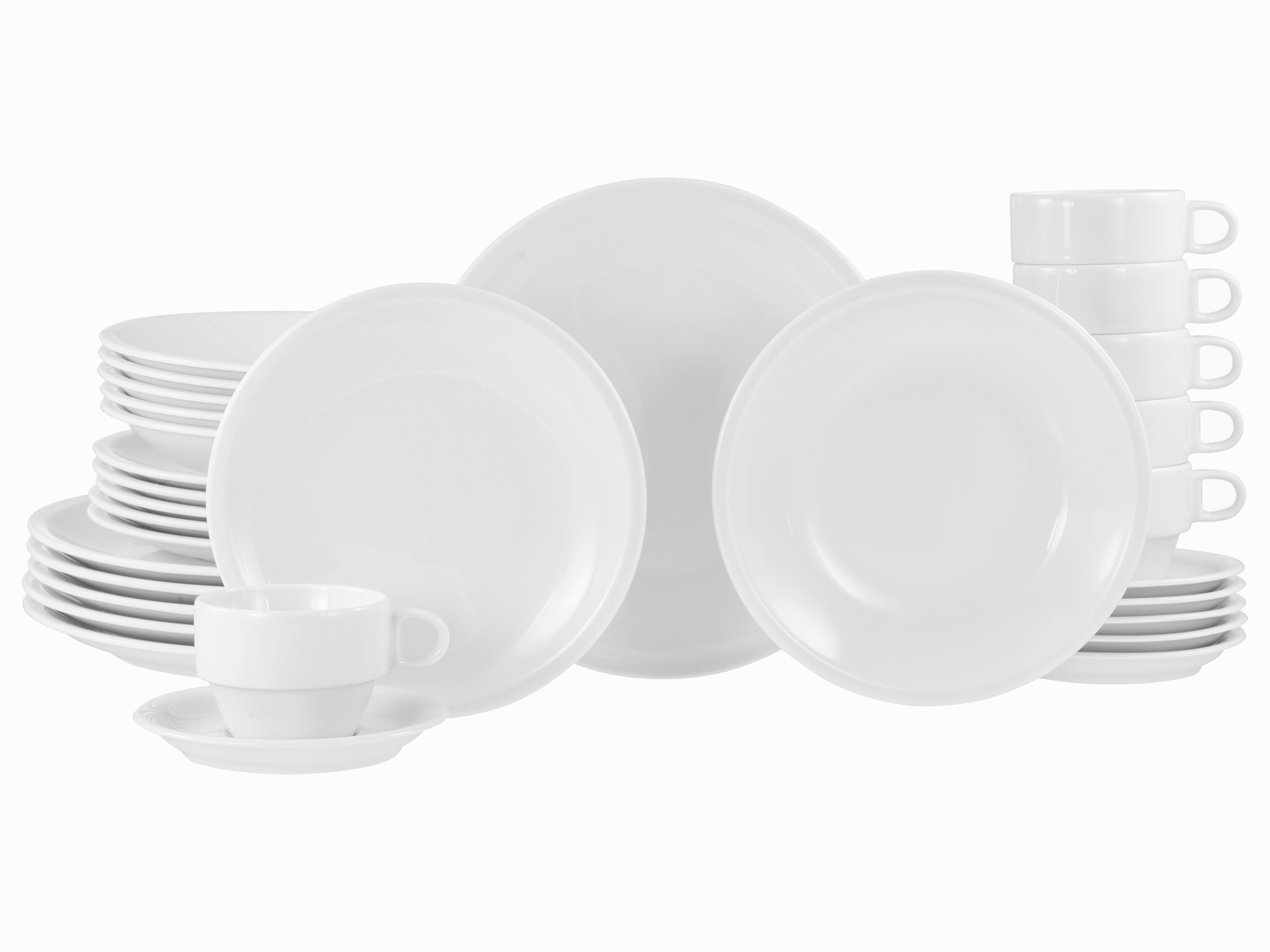 Kombinirani Servis Milano, 30-Delni - bela, Basics, keramika - Creatable