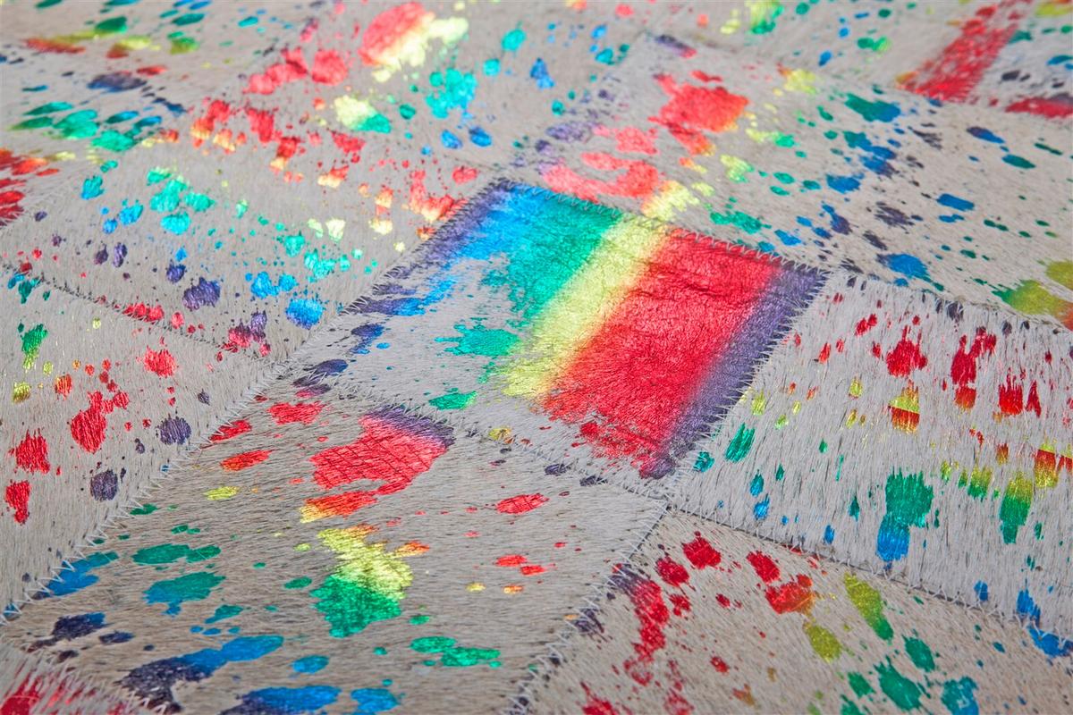 FLACHWEBETEPPICH ROCKET 310 ELF/MULTI 200X290 - beige/multicolore, Design, cuir (200/290cm) - Kayoom