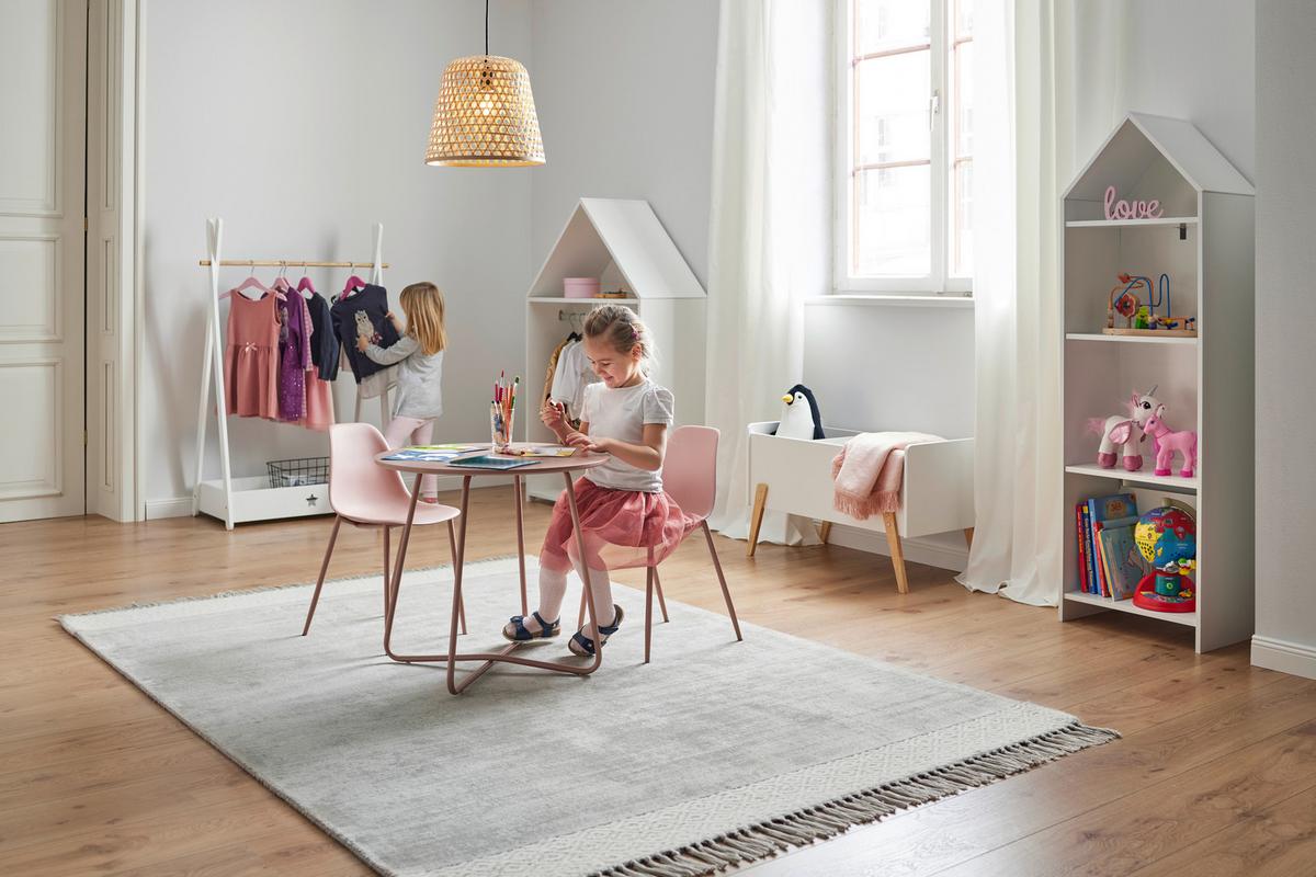 Kinderkleiderschrank weiß, "Lia" - Weiß, MODERN (73/126/43cm) - Bessagi Kids