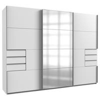 Schwebetürenschrank Saigon ca. 270x210 cm Weiß - Klar/Alufarben, KONVENTIONELL, Glas/Holzwerkstoff (270/208/64cm) - MID.YOU