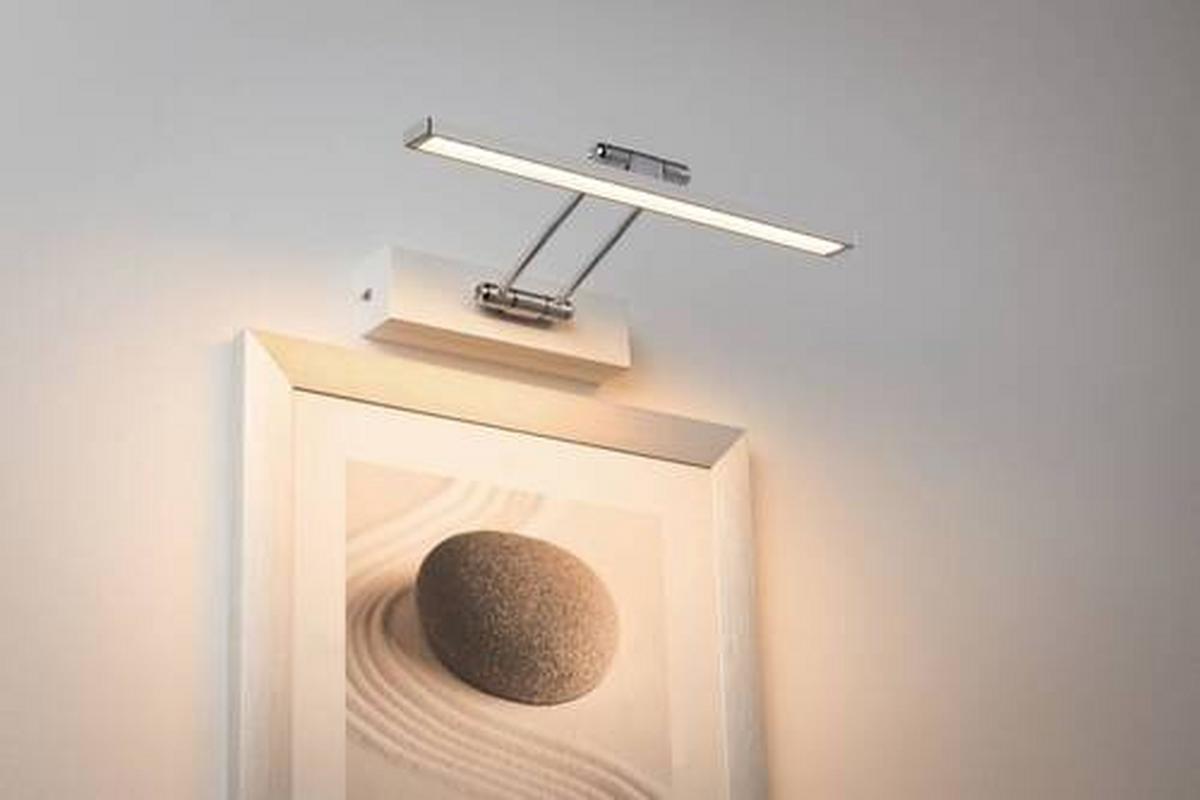 Bilderleuchte Beam Thirty in Weiß/Chromfarben max. 5 W - Chromfarben/Weiß, Basics, Metall (29/4,6/4,6cm) - Paulmann