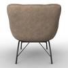 FÅTÖLJ ROBIN - brun/svart, Modern, metall/textil (72/78/81cm) - Bessagi Home