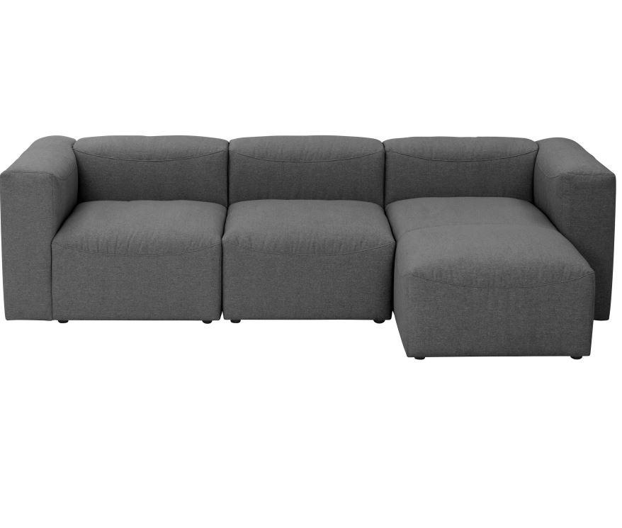 ECKSOFA LENA - Anthrazit, Design, Kunststoff/Textil (275/160cm) - Max Winzer