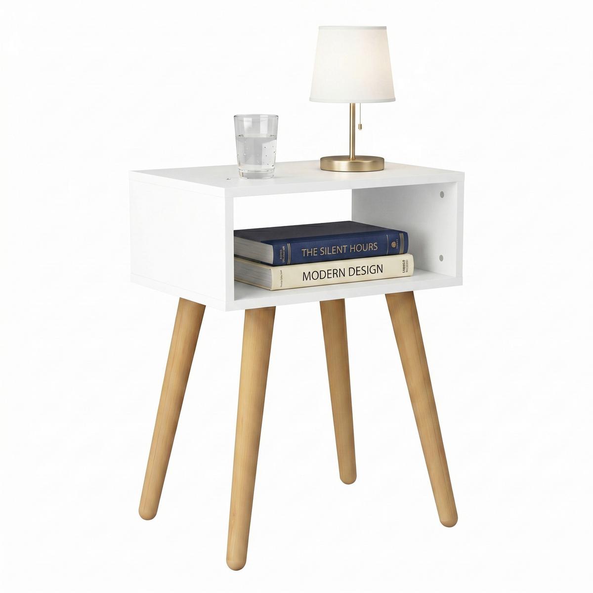 Nachttisch Singol "m" - Honigeiche/Weiss, Modern, Holzwerkstoff (45/56/30cm) - Livetastic