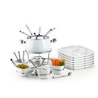 FONDUESET 1D - Weiss, Basics, Keramik (35,5/28/34,5cm) - Mäser