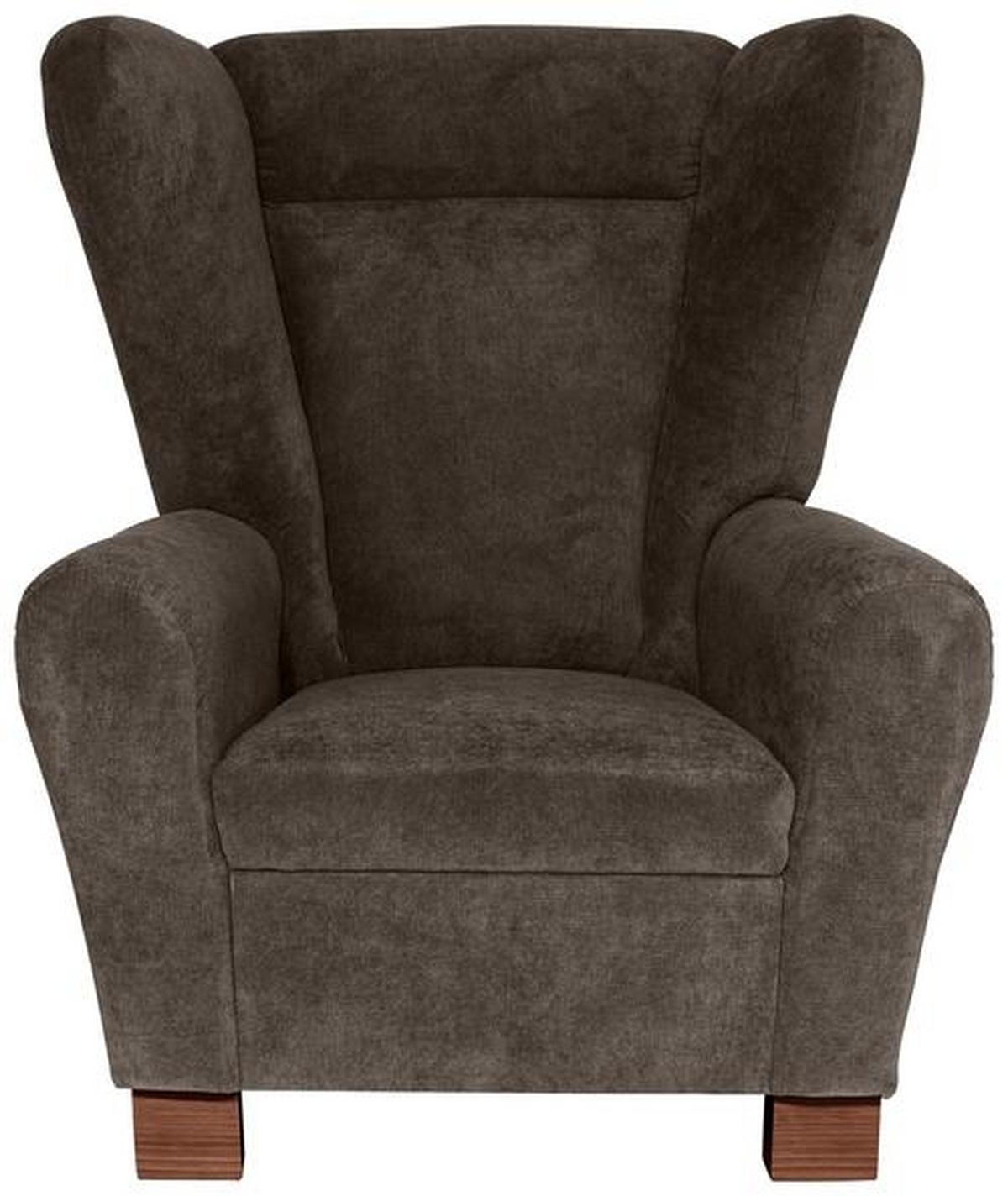 Fotelja Chandler - tamno smeđa/smeđa, Design, tekstil/drvo (95/109/97cm) - Mömax