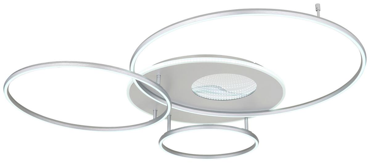 LAMPA SUFITOWA LED 48466-70A INVERTINA - kolor srebrny/biały, Design, tworzywo sztuczne/metal (126,4/105,3/13cm) - Globo