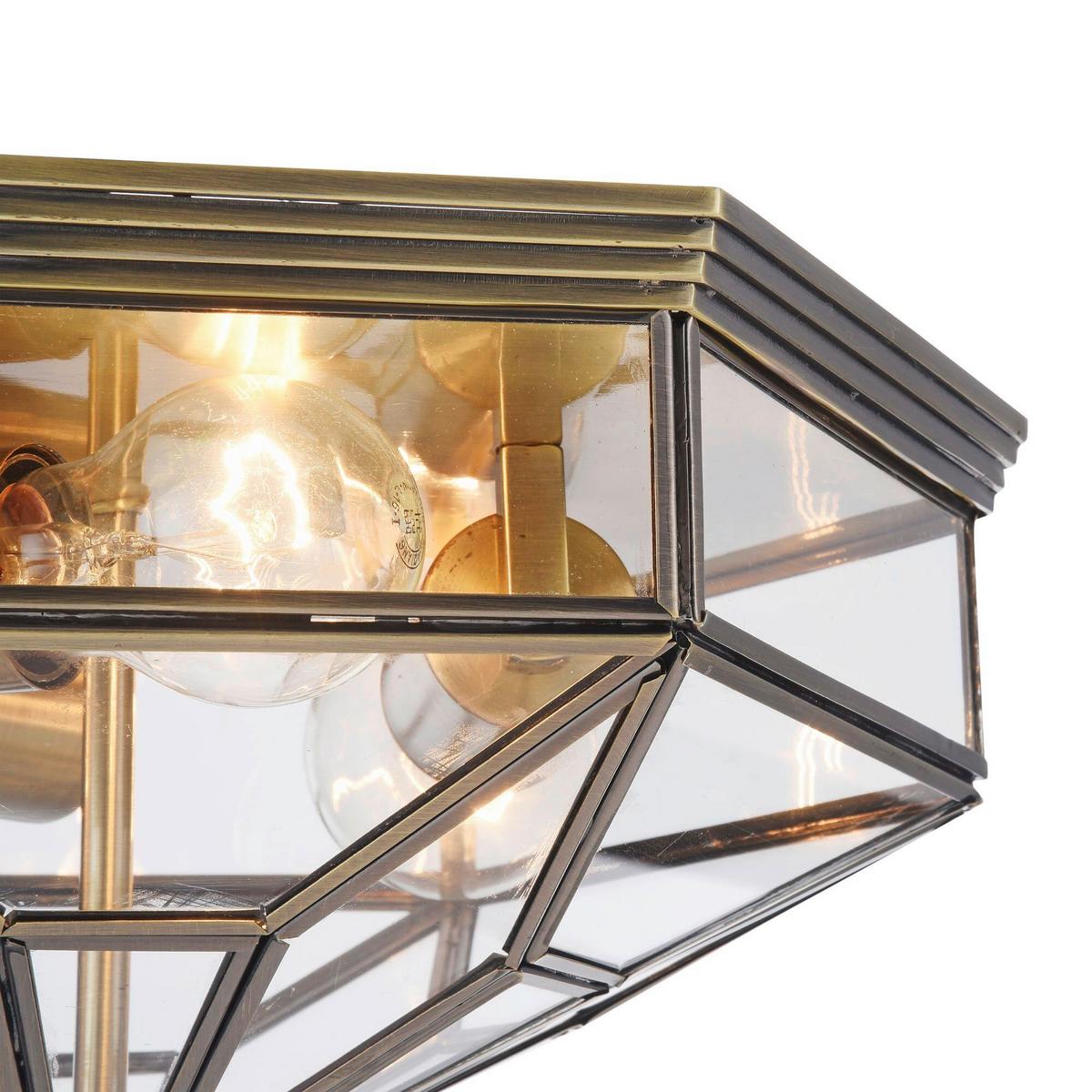 Deckenleuchte Zeil Bronzefarben max. 60 Watt - Transparent/Bronzefarben, Trend, Metall (35.2/19.2cm) - MAYTONI