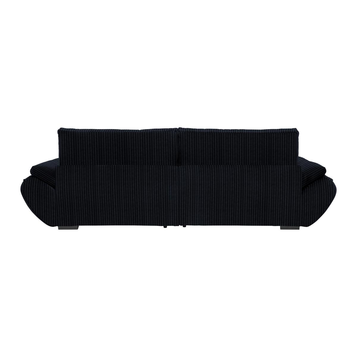 Wohnlandschaft Vivo Dunkelgrau - Dunkelgrau/Schwarz, Modern, Kunststoff/Textil (317/63/179cm) - Premium Living