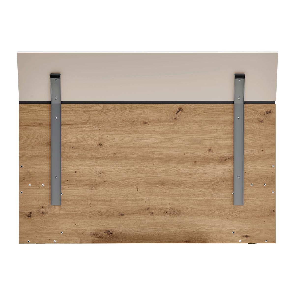 Stauraumbett Casa Mia Kaschmirfarben/Eiche Artisan - Kaschmir/Eiche Artisan, KONVENTIONELL, Holzwerkstoff (146.4/212.3cm) - Mömax