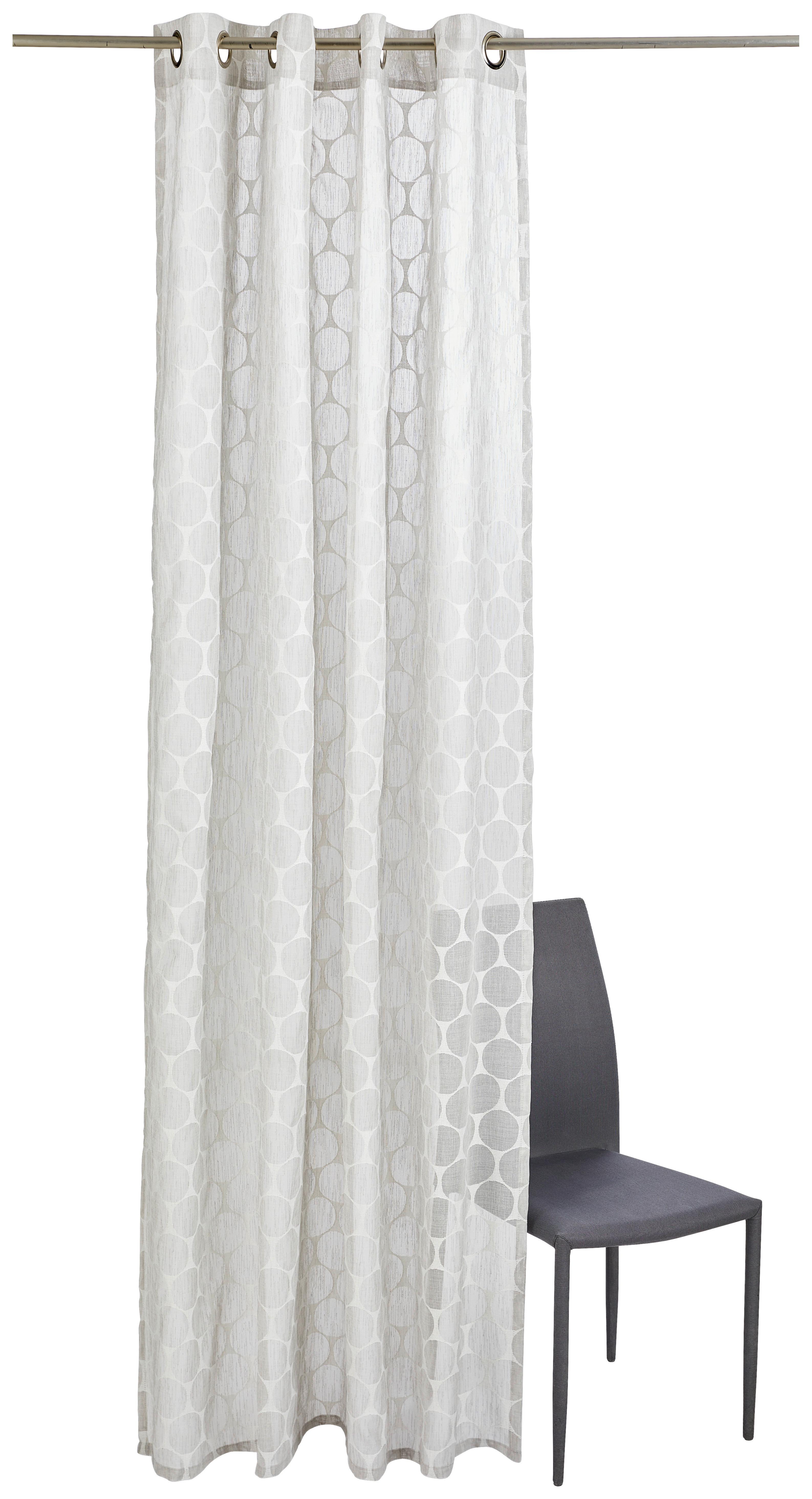 ZASŁONA NA PRZELOTKACH NAGAR DIETER KNOLL - szary, Design, tkanina (140/245cm) - Dieter Knoll