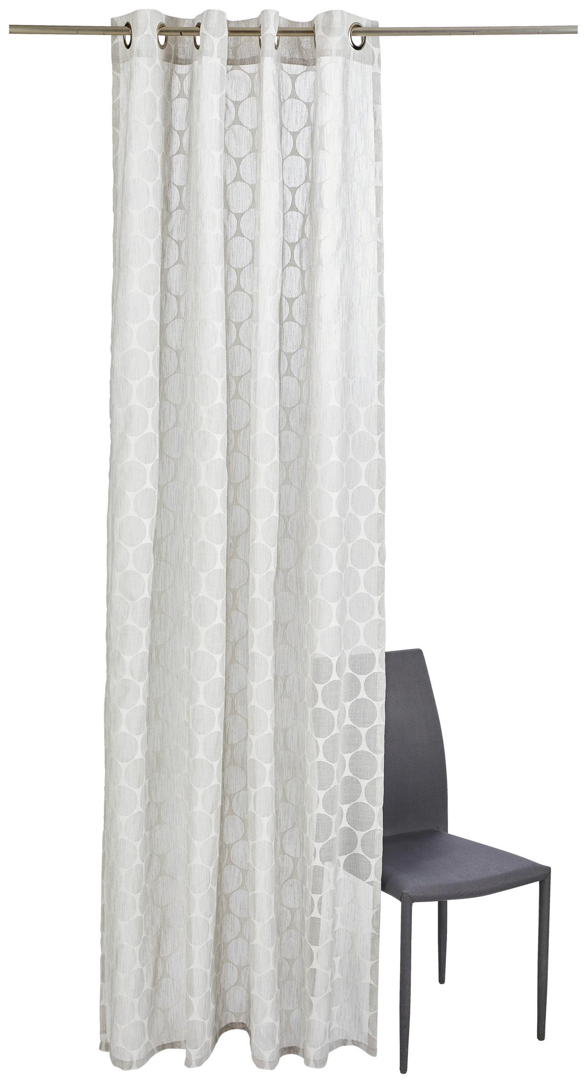 ZASŁONA NA PRZELOTKACH NAGAR DIETER KNOLL - szary, Design, tkanina (140/245cm) - Dieter Knoll