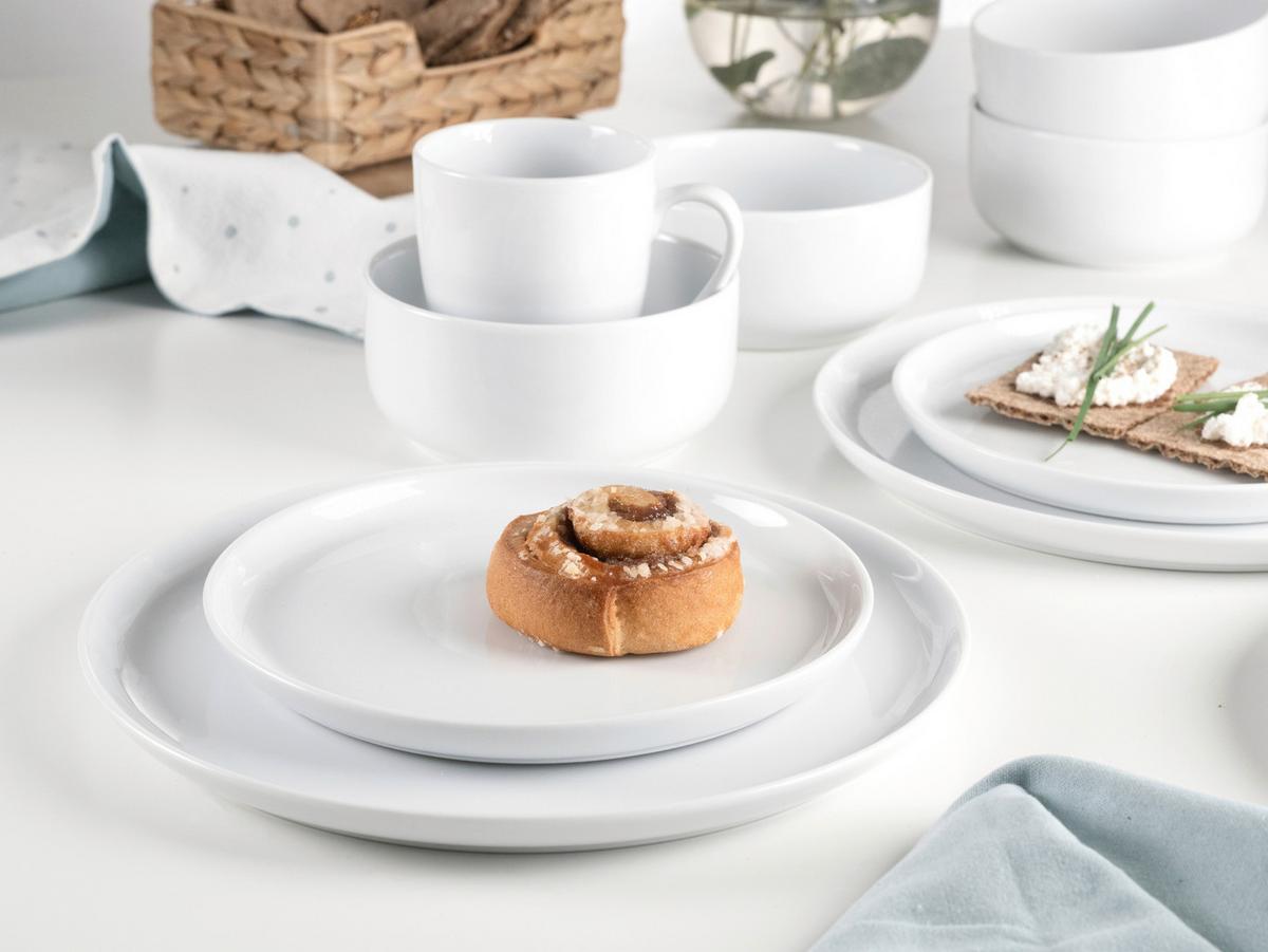 Kombinirani Servis Scandi White, 16-Delni - bela, Basics, keramika - Creatable