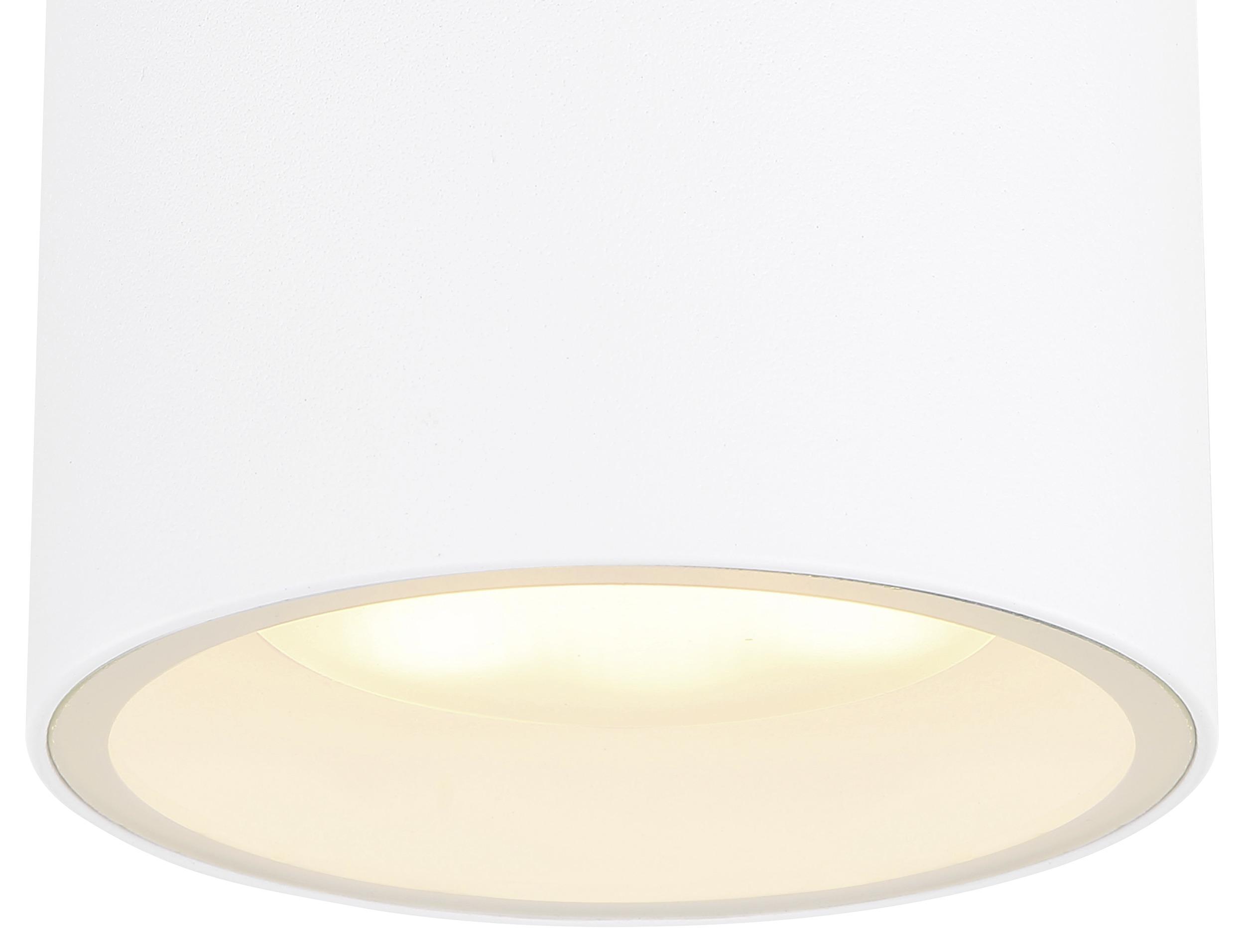 Außendeckenleuchte Alcala max. 11 Watt - Klar/Weiß, Basics, Glas/Metall (10,8/9,6cm) - Globo