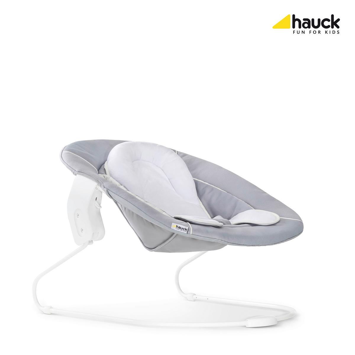 LEŻACZEK ALPHA BOUNCER STRETCH GREY - biały/szary, Konventionell, tkanina (66/49/45cm) - Hauck