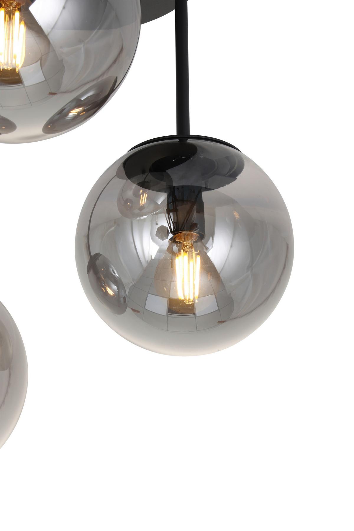 LAMPA WISZĄCA MEIKE - czarny, Trend, metal/szkło (42/59,5cm) - Novel