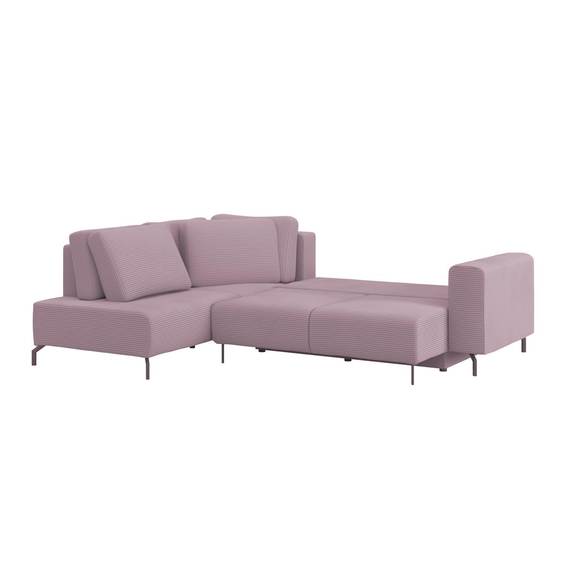 Kutna Garnitura Veni - ljubičasta/crna, Moderno, tekstil (210/272cm) - Modern Living