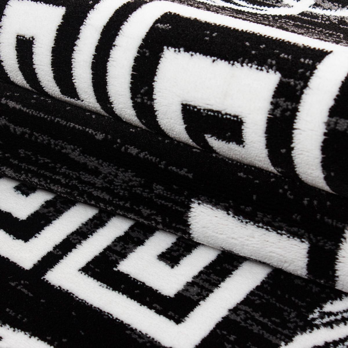 Flachwebeteppich Miami Schwarz ca. 240x340cm - Schwarz, Design, Textil (240/340cm) - Novel