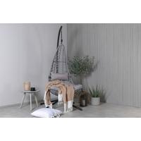Hängesessel Edinburgh ca. 132x205x130cm Grau/Schwarz - Schwarz/Grau, KONVENTIONELL, Kunststoff (132/205/130cm) - Gardenson